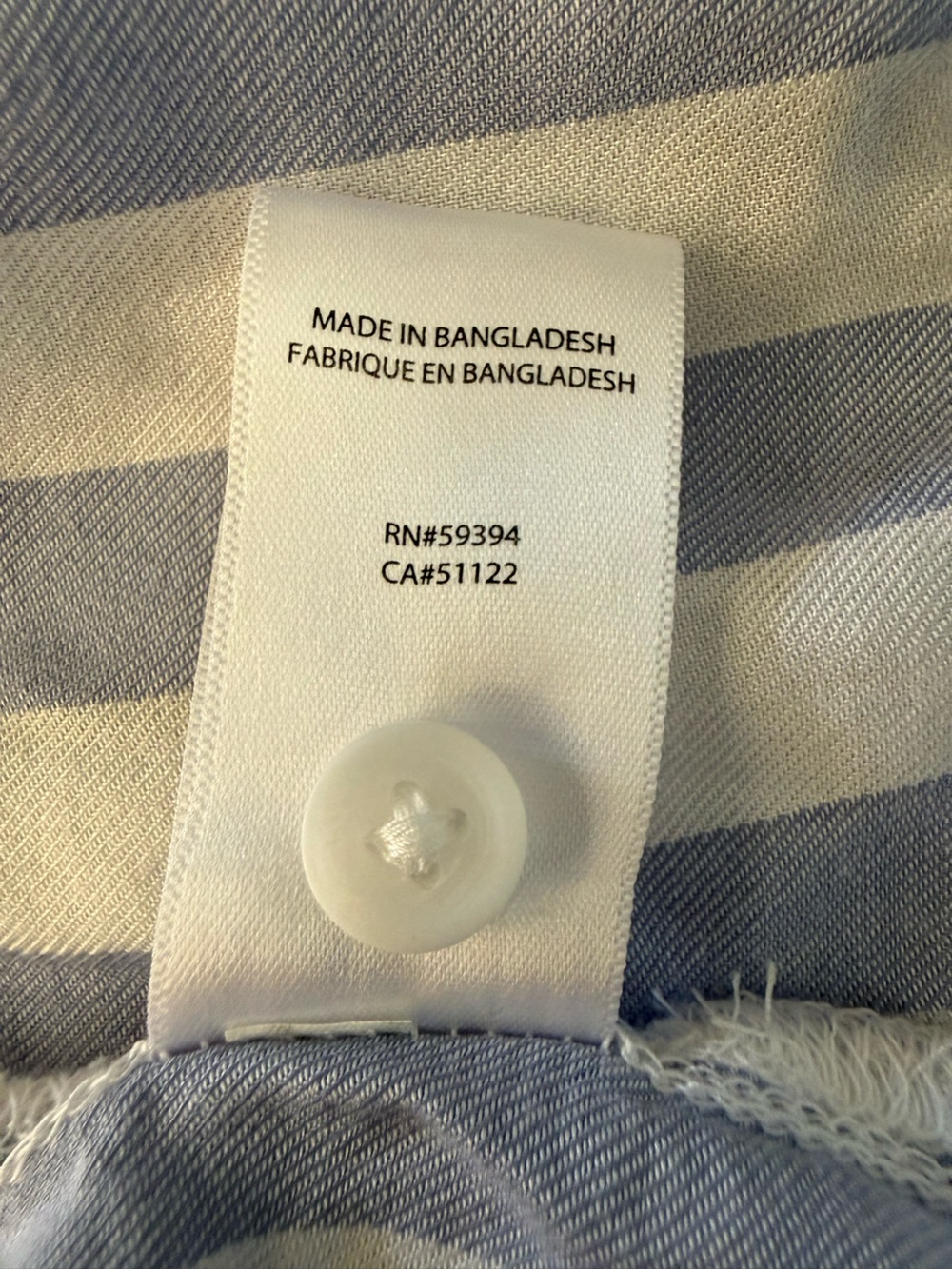 beachlunchlounge Candace Blue & White Stripe Button-Up Shirt - Size M - NWT - Picture 12 of 13